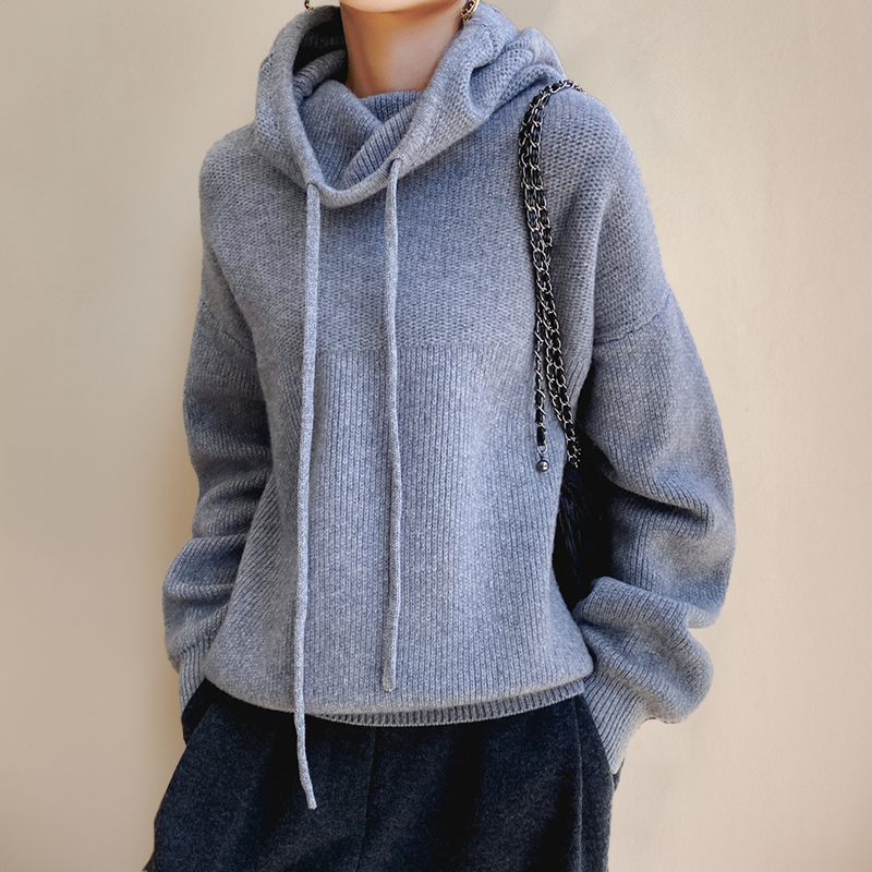 Cashmere Draped-Hood Jumper