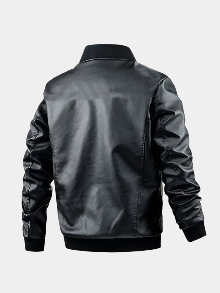 Slim-Fit Leather Jacket