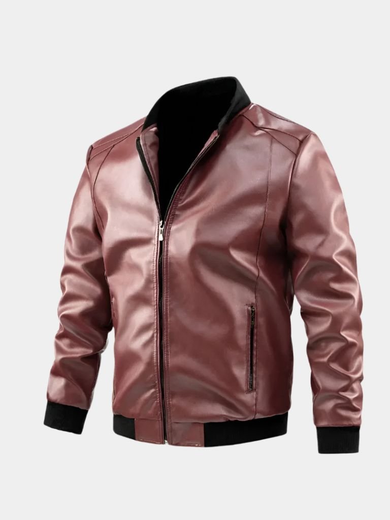 Slim-Fit Leather Jacket