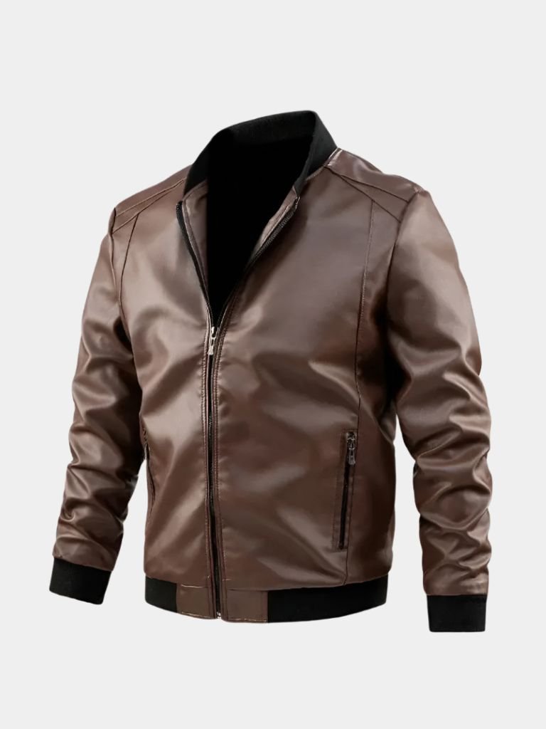Slim-Fit Leather Jacket