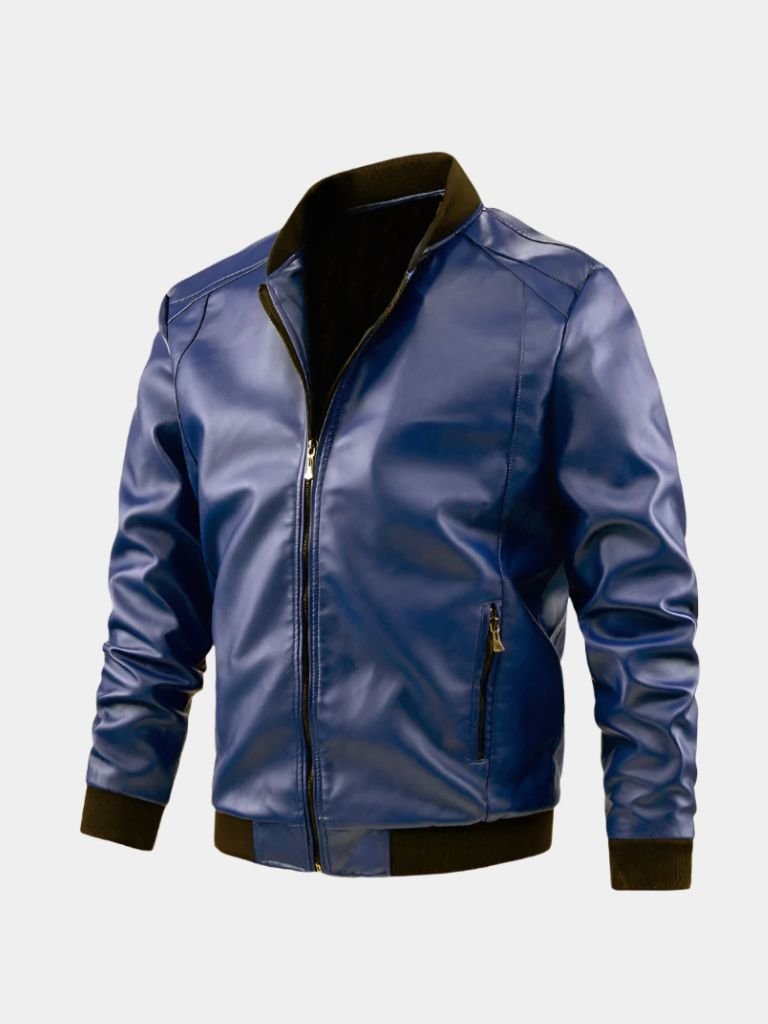 Slim-Fit Leather Jacket