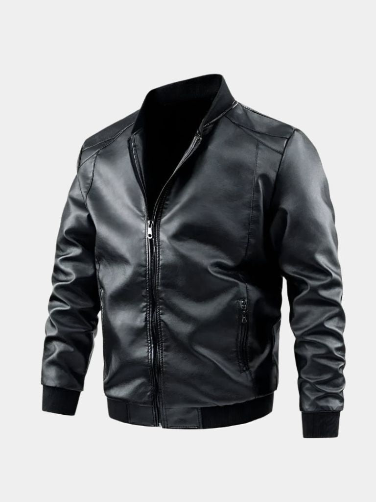 Slim-Fit Leather Jacket
