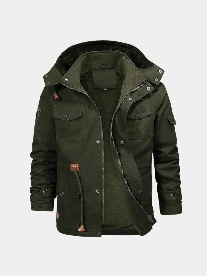 Hooded Fleece Bomber Jacket
