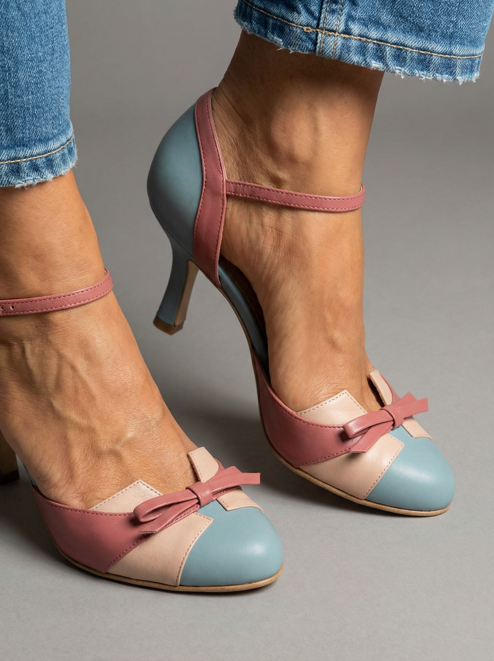 Bow Ankle-Strap Heels