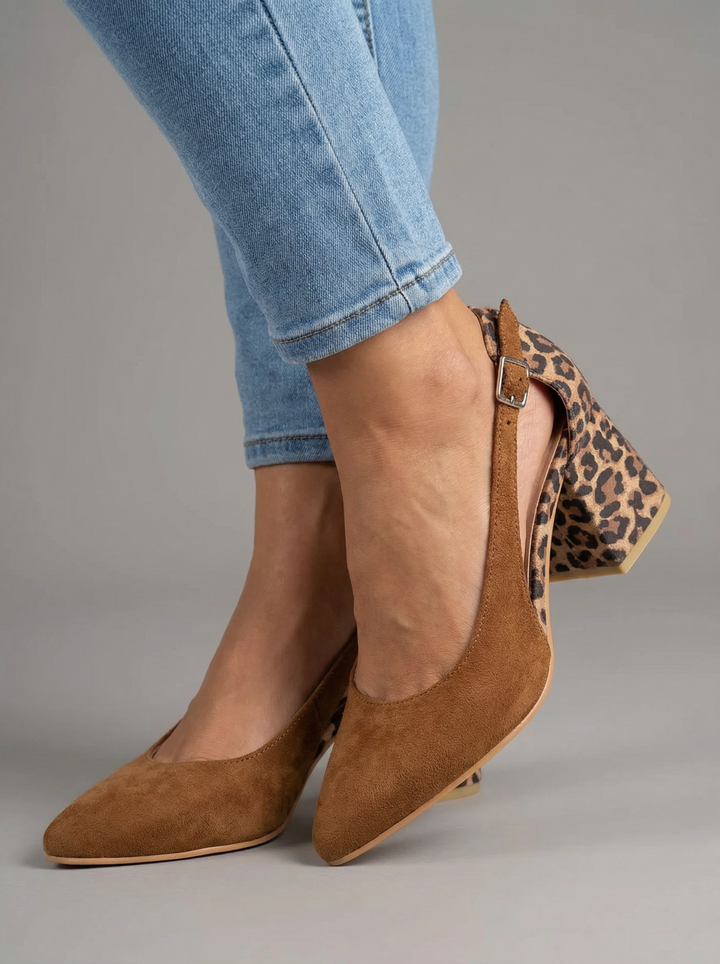 Velvet & Print Heels