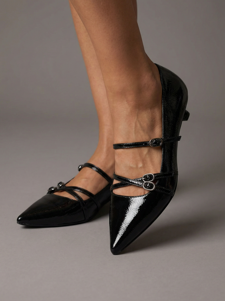 Patent Strappy Heels