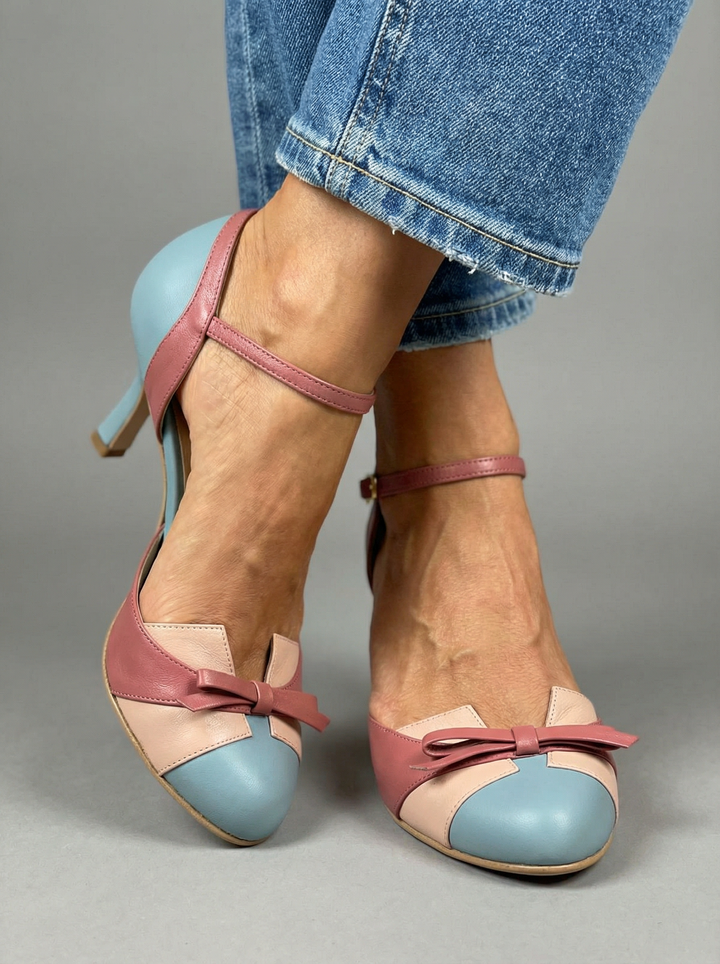 Bow Ankle-Strap Heels