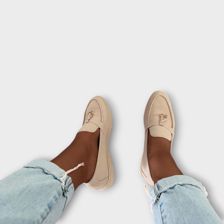 Soft Leather Round-Toe Loafers