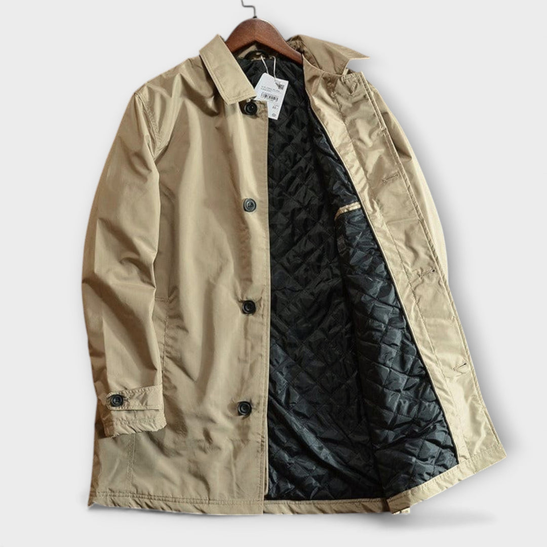 Water-Resistant Quilted Coat
