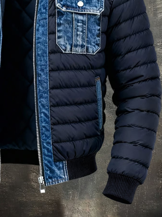 Quilted Lined Denim Jacket