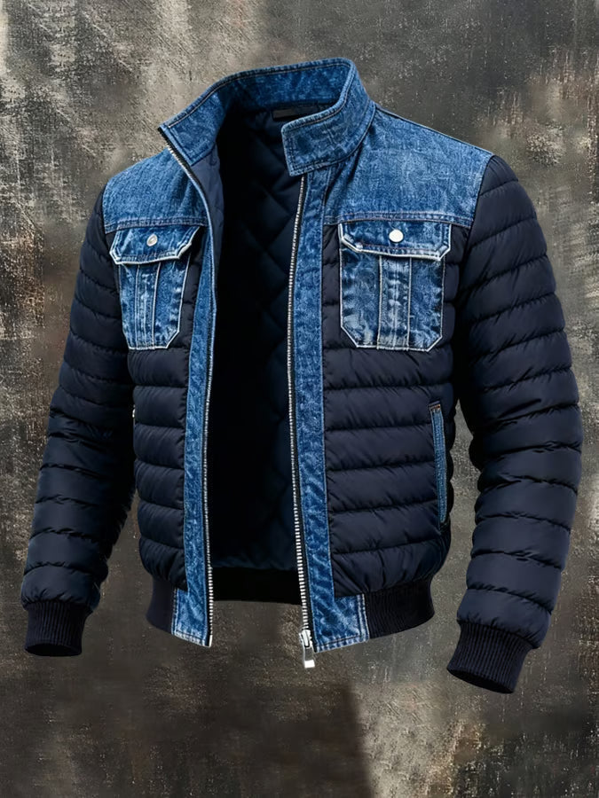 Quilted Lined Denim Jacket