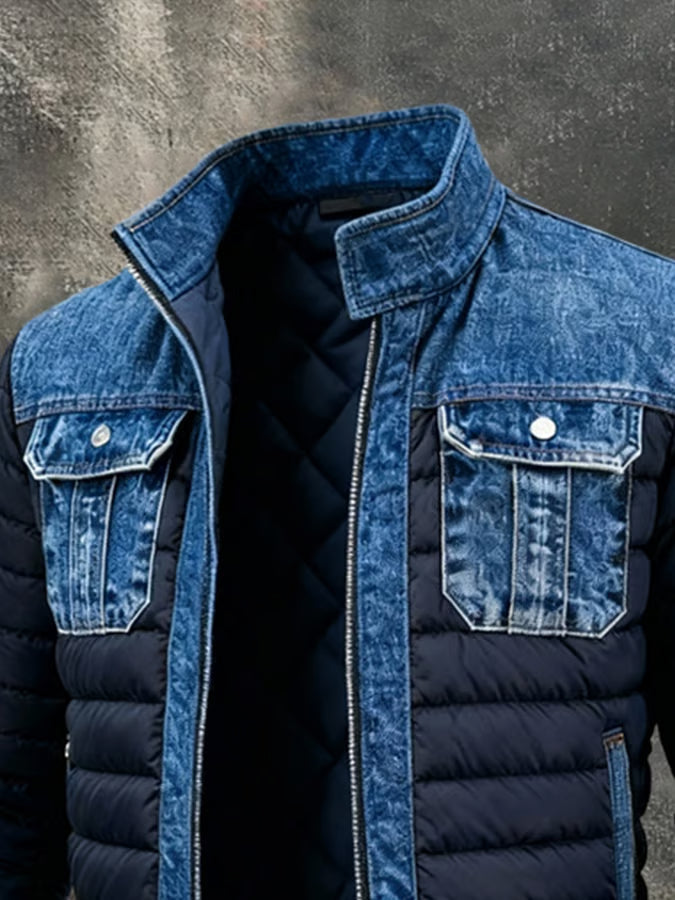 Quilted Lined Denim Jacket