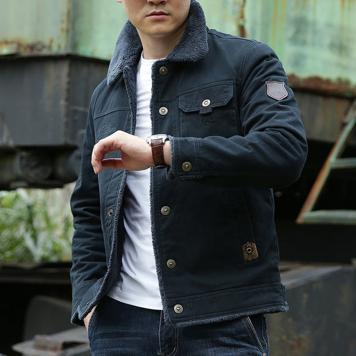 Sherpa-Lined Cotton Jacket
