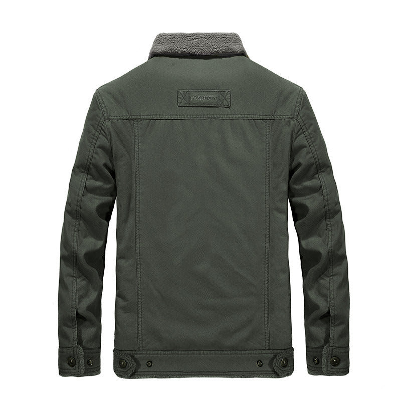 Sherpa-Lined Cotton Jacket