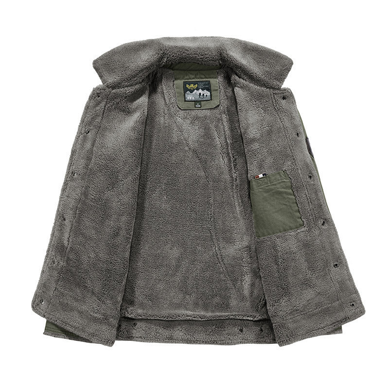 Sherpa-Lined Cotton Jacket