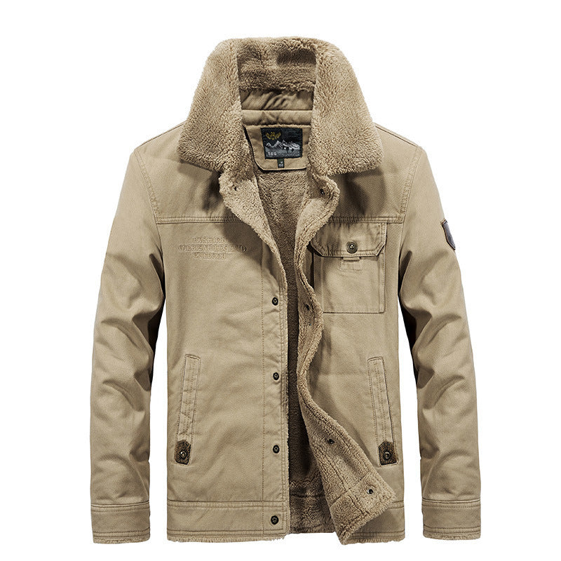 Sherpa-Lined Cotton Jacket