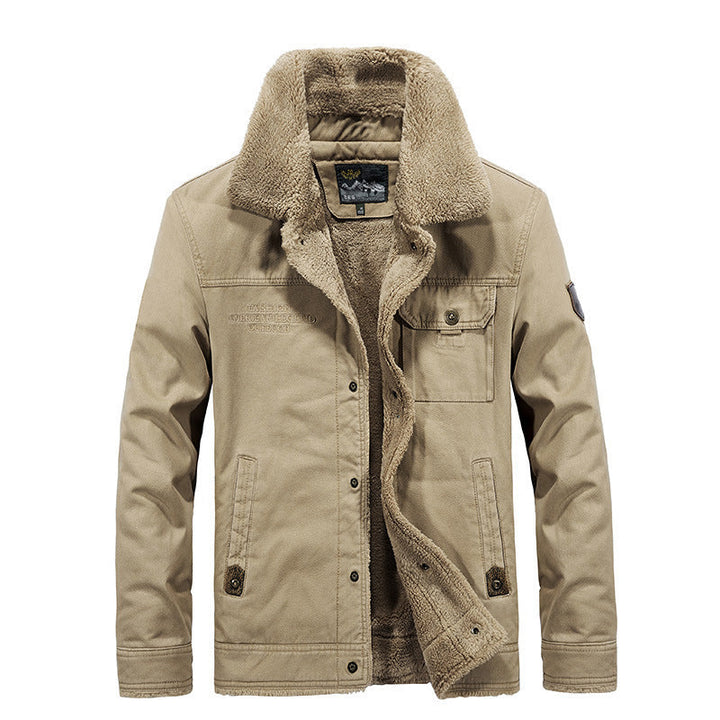 Sherpa-Lined Cotton Jacket