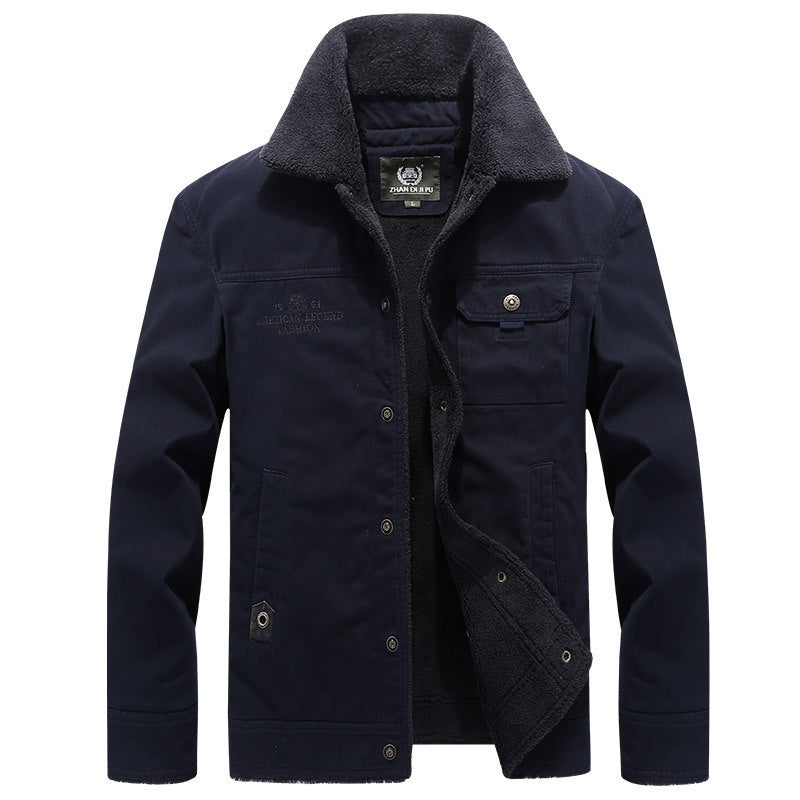 Sherpa-Lined Cotton Jacket