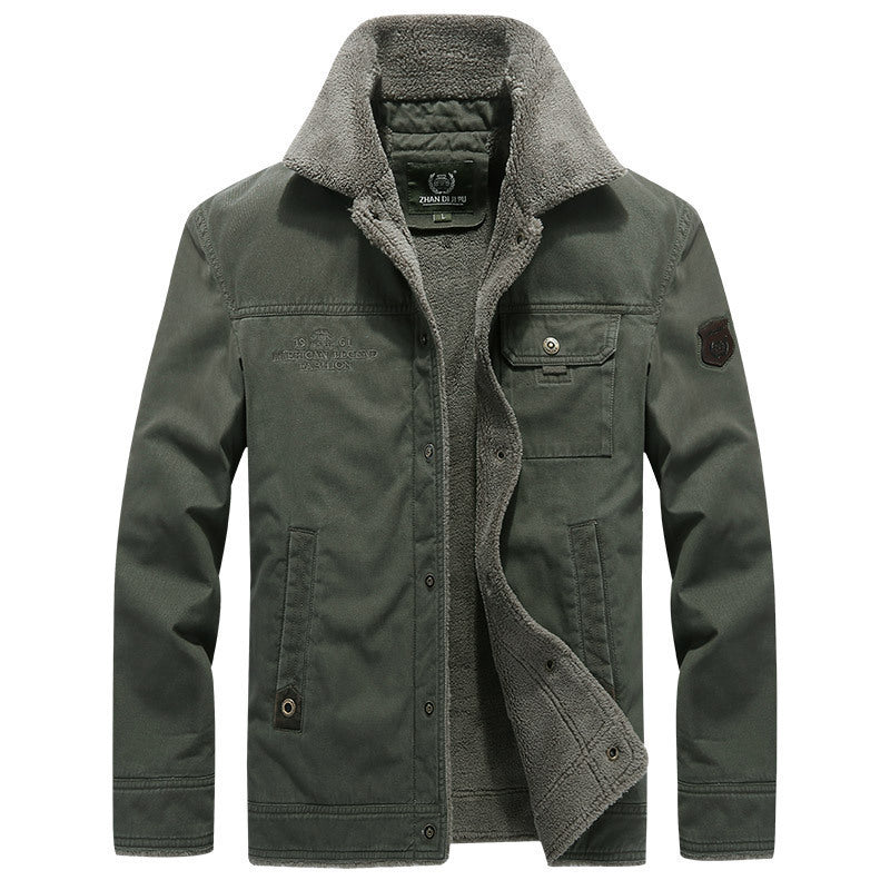 Sherpa-Lined Cotton Jacket