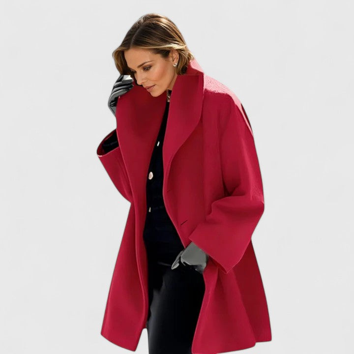 Shawl-Collar Wool Coat