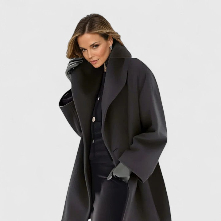 Shawl-Collar Wool Coat