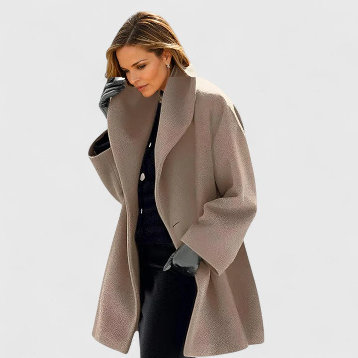 Shawl-Collar Wool Coat