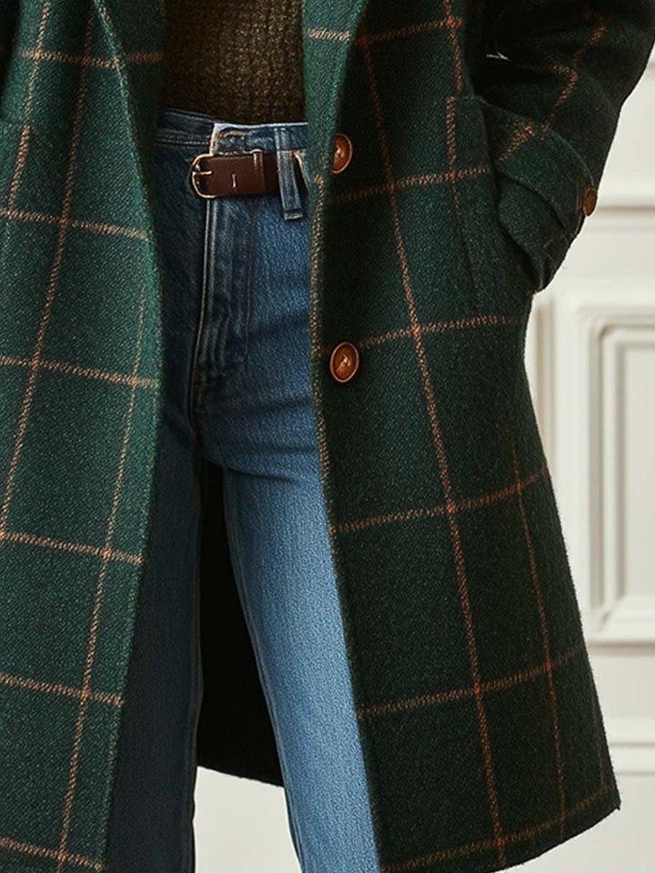 Tweed Check Coat