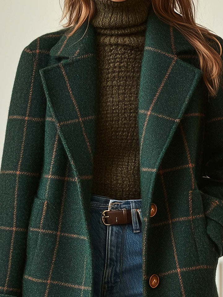 Tweed Check Coat