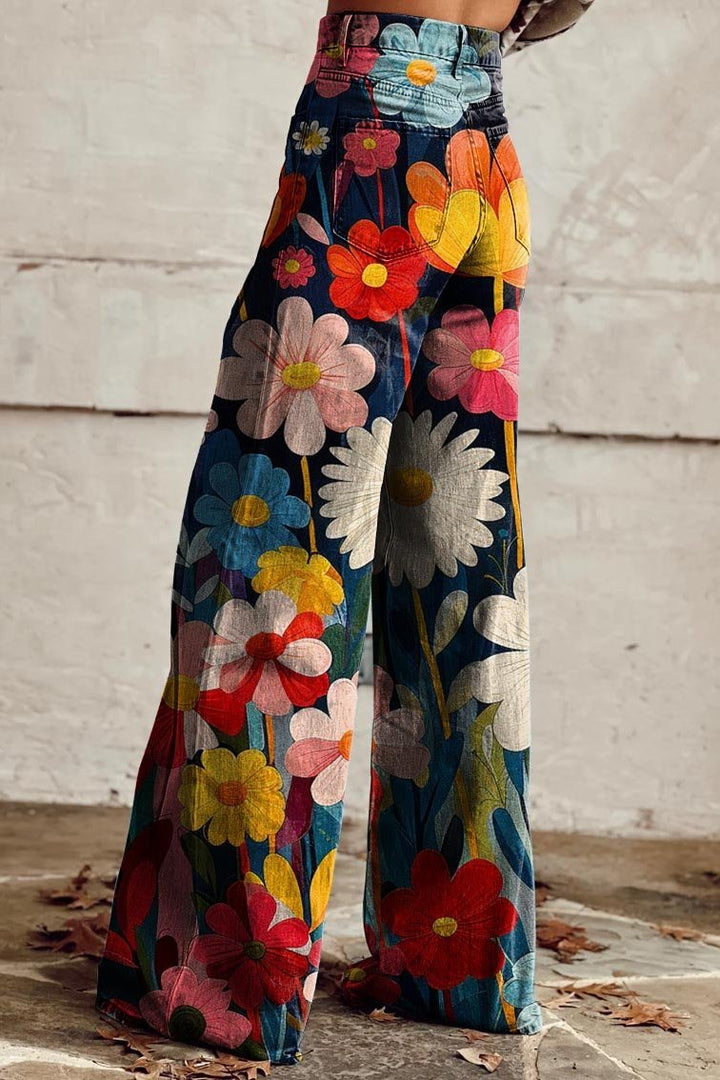 Charlotte | Retro Floral Jeans
