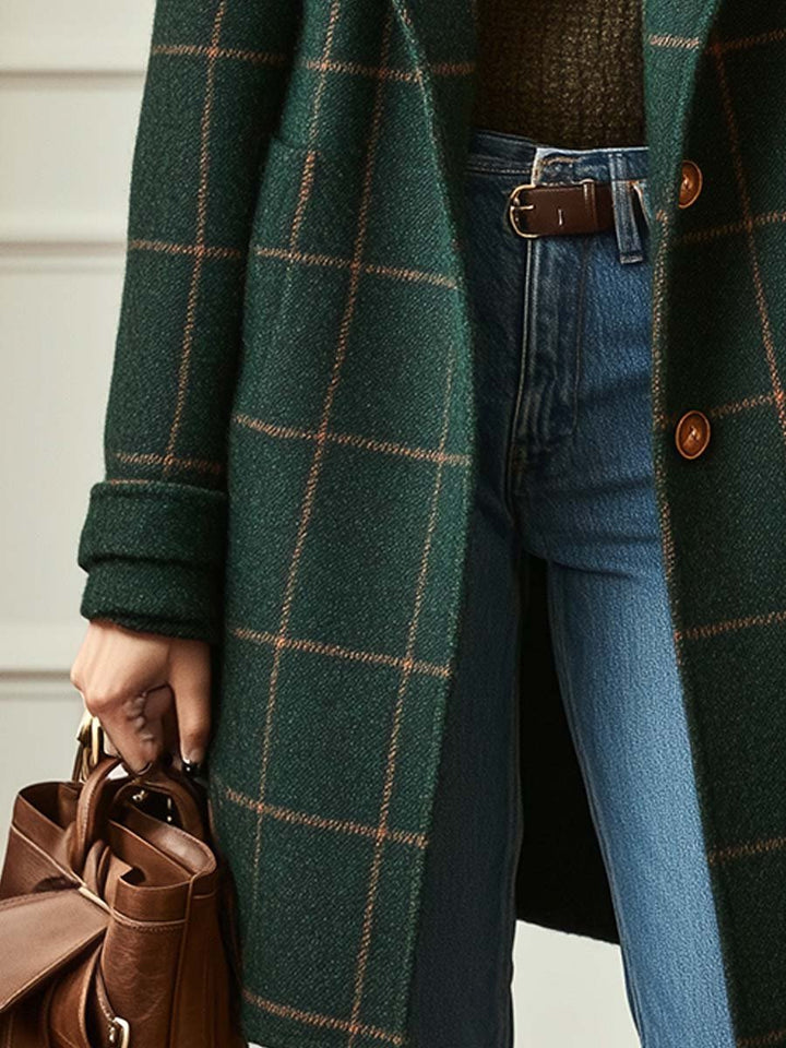 Tweed Check Coat