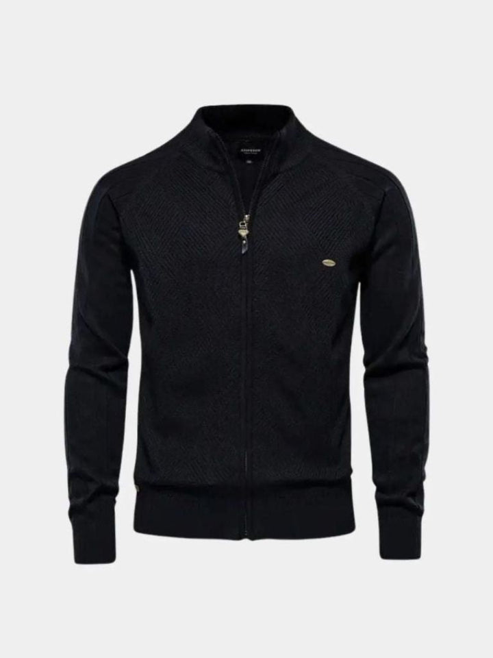 Jacquard Knit Zip Jacket