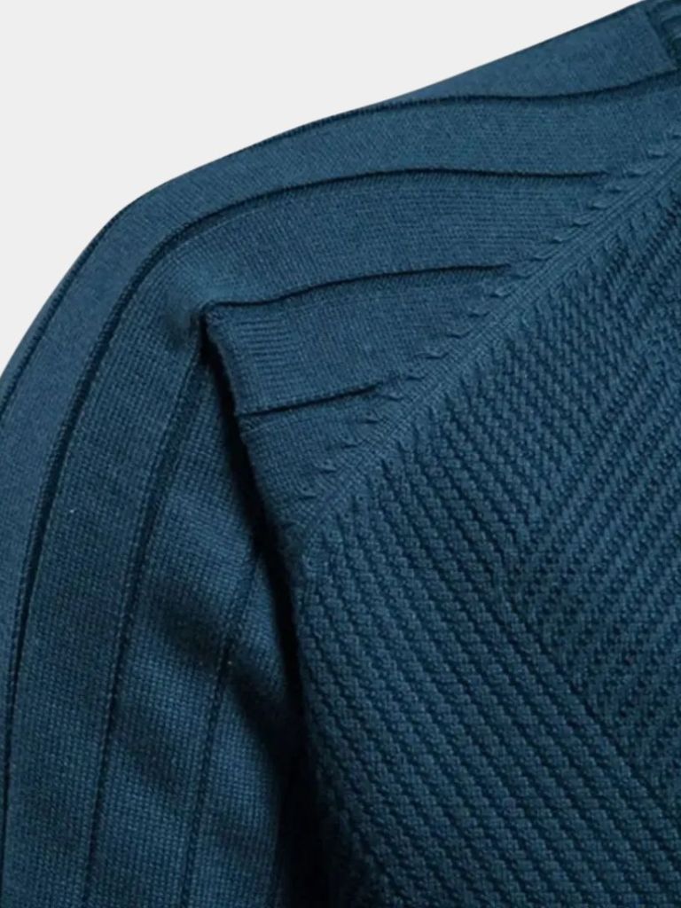 Jacquard Knit Zip Jacket