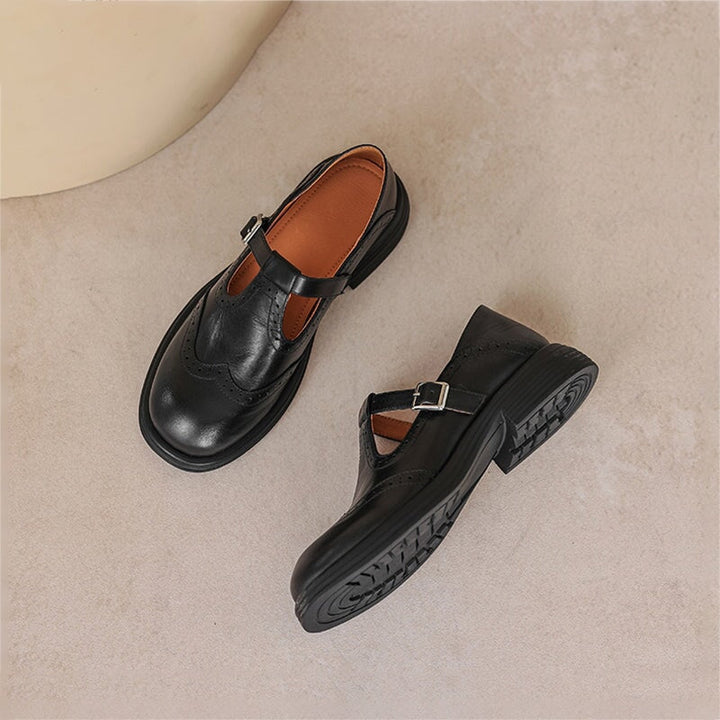 Brogue Leather Mary Janes