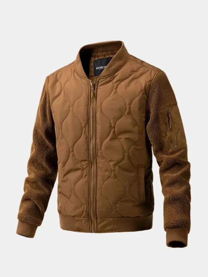 Sherpa-Sleeve Bomber Jacket