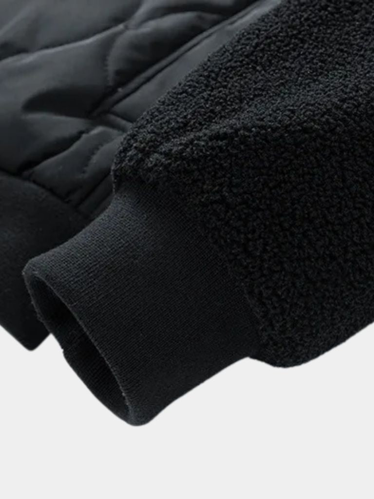 Sherpa-Sleeve Bomber Jacket