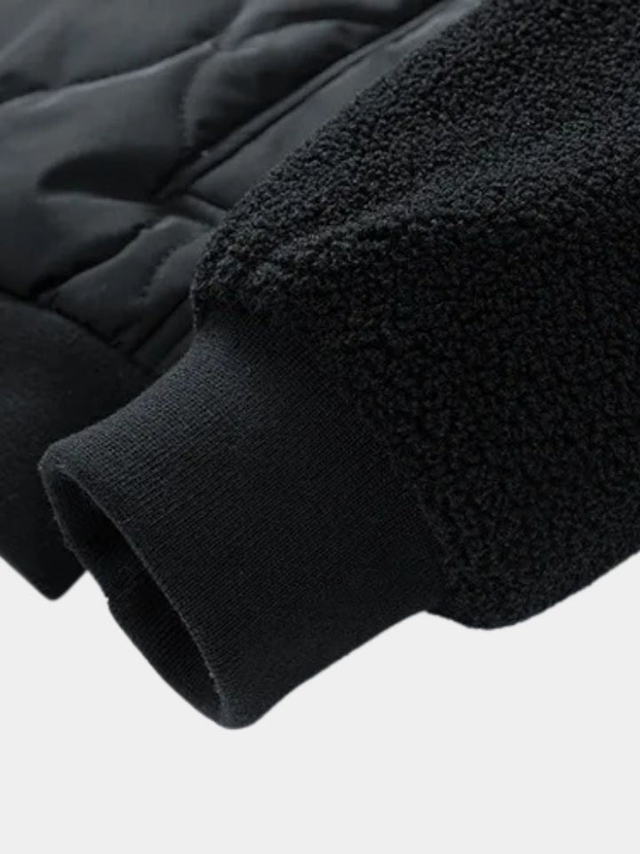 Sherpa-Sleeve Bomber Jacket
