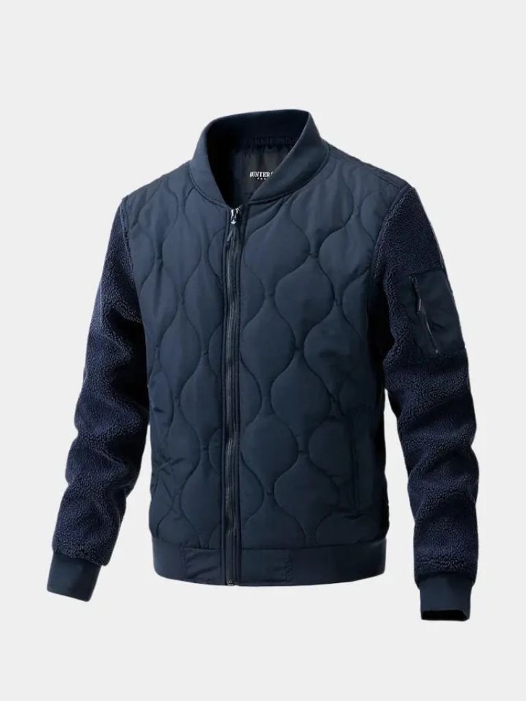 Sherpa-Sleeve Bomber Jacket