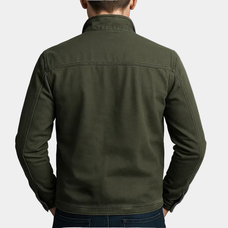 Relaxed Cotton Zip Jacket