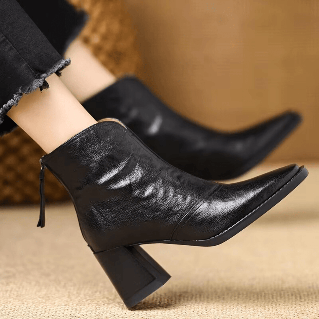 Heeled Leather Boots