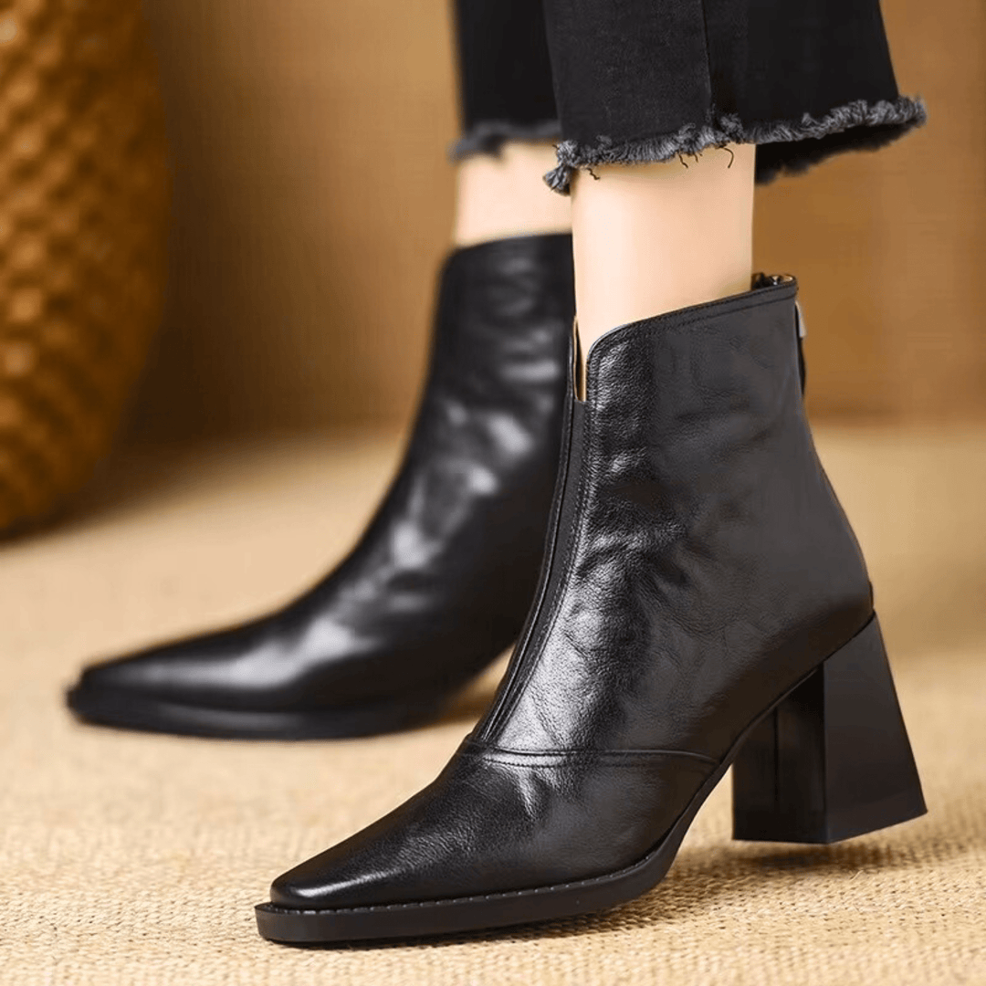 Heeled Leather Boots