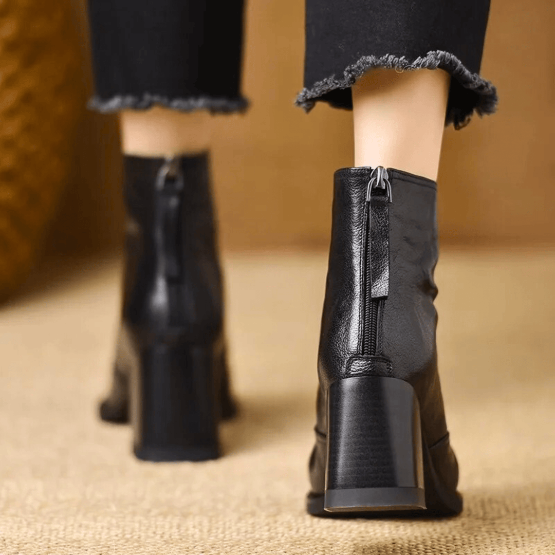 Heeled Leather Boots