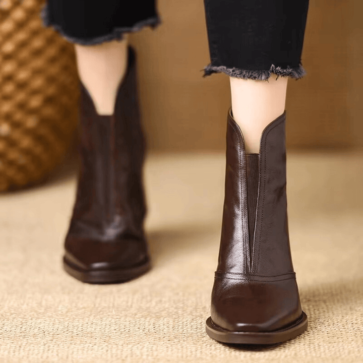 Heeled Leather Boots