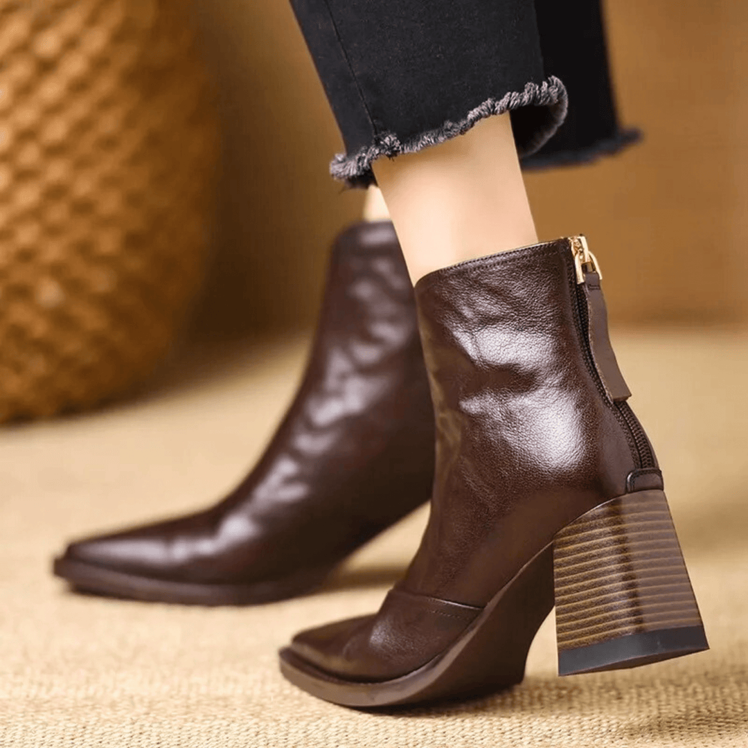 Heeled Leather Boots