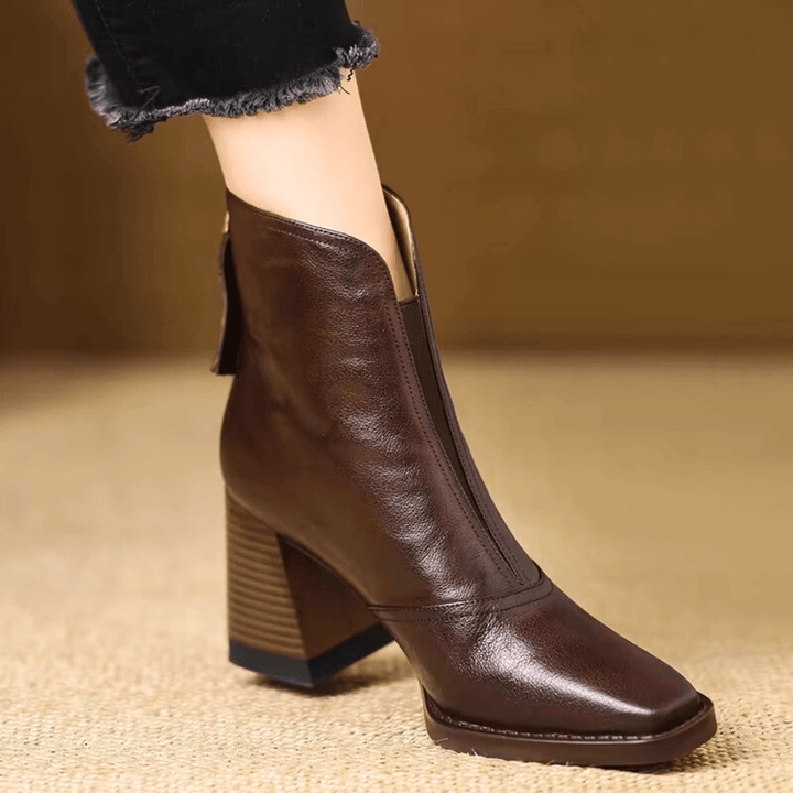 Heeled Leather Boots